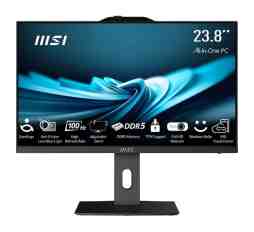 Slika izdelka: Računalnik All-in-One MSI PRO AP242P 14M Core i3 / 8 GB RAM / 512 GB SSD / 23,8" FHD / Windows 11 Pro (črn)