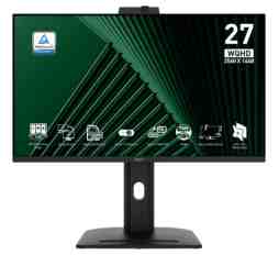 Slika izdelka: Zaslon MSI PRO MP275QPDG / 27" / WQHD / IPS / 100Hz / 1ms (MPRT) / KVM / črn - nastavljiv po višini - PD 98W